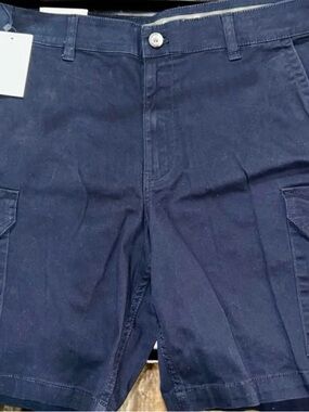 Chaps Navy Seacoast Wash Cargo Casual Pants Size 34